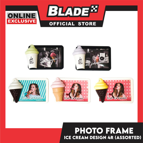Gifts Photo Frame Plastic Ice Cream Design AA1364 Assorted Colors