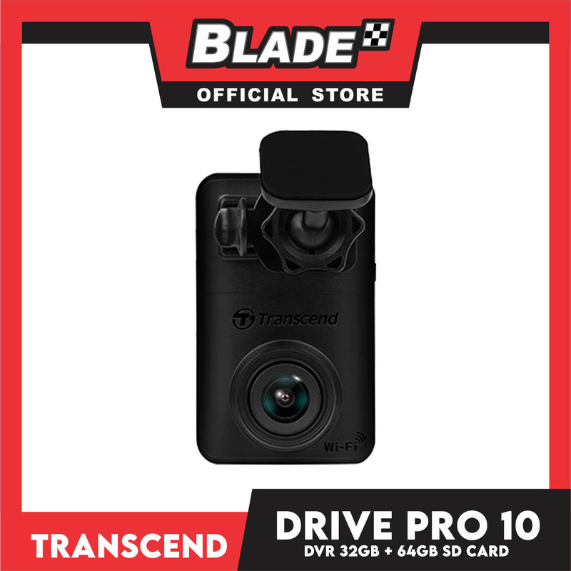 Transcend Dashcam DrivePro 10 32gb DP10 Car Video Recorder with Free 64gb Memory Card