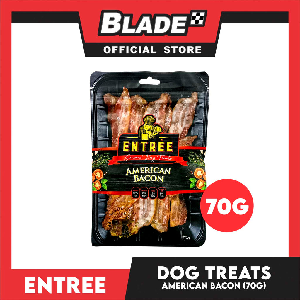 Entrée Gourmet American Bacon Dog Treats 70g blade.ph