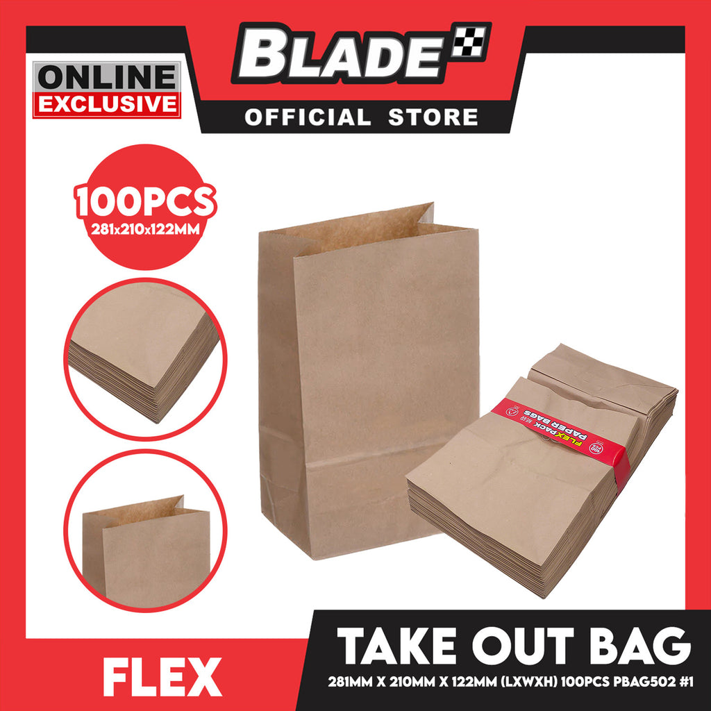 Flex Take Out Bag Paper Bags for Grocery Shopping 100pcs #1
