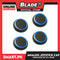 4pcs Silicone Thumb Stick Joystick Analog Grip Thumbsticks Cap Cover Case for PS4 PS3 PS2 Xbox One (Black/Blue)