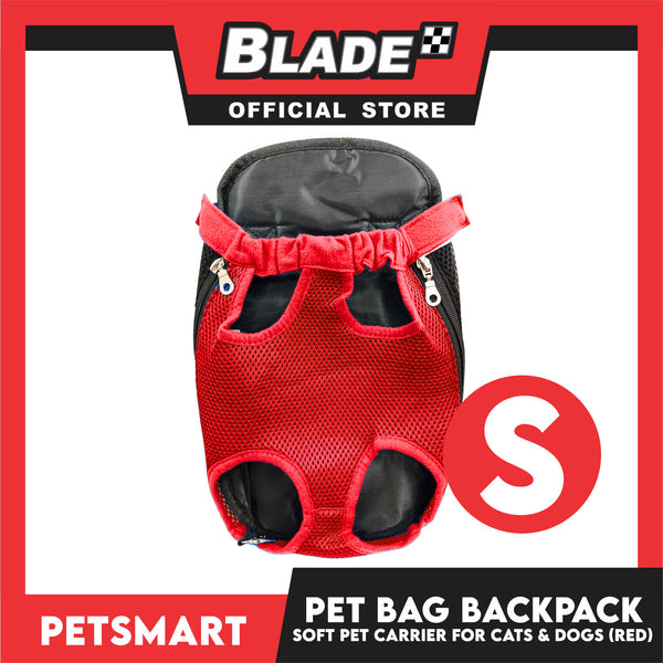 Pet Bag Backpack, Soft Pet Carrier for Cats and Dogs, Red Color (Small)