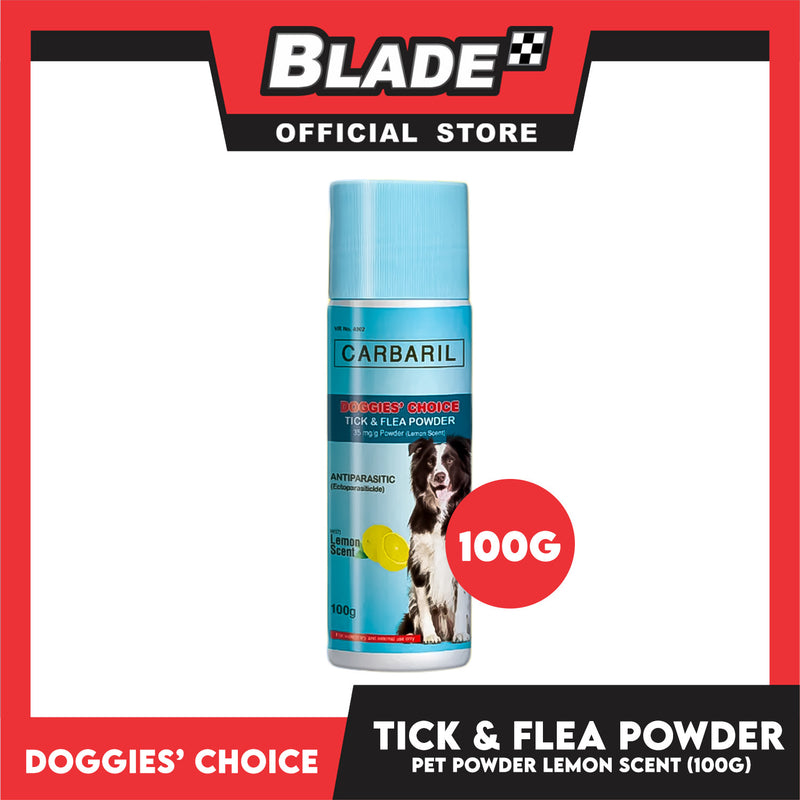 Doggies' Choice Tick and Flea Pet Powder (Lemon Scent) 100g