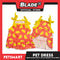 Pet Dress Lemon Salmon Pink with Yellow Spaghetti Strap Design, Small Size (DG-CTN202S)