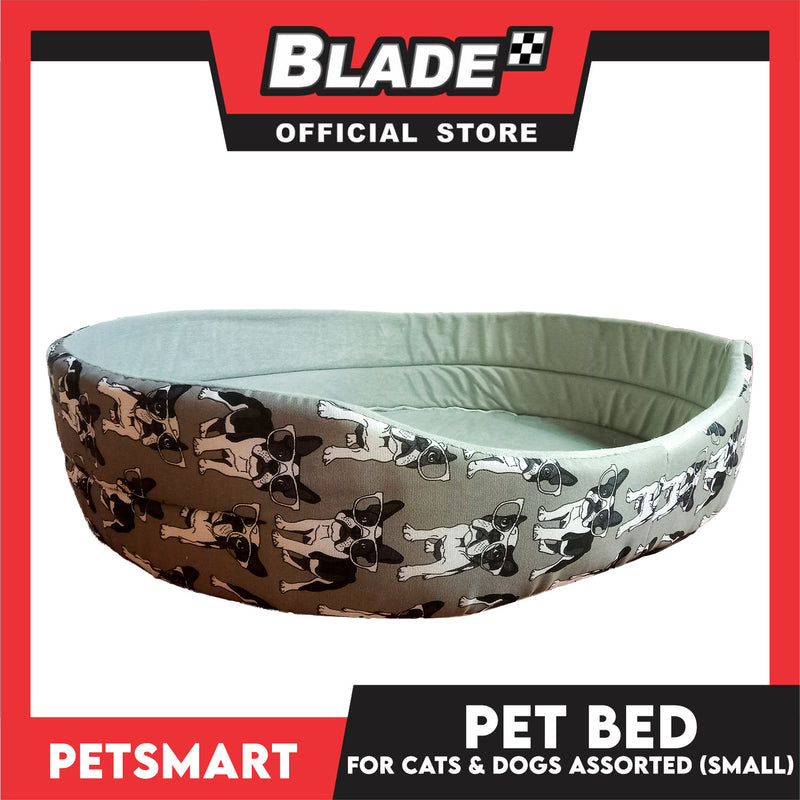 Pet Bed Soft and Comfortable Sleeping Bed S (Assorted Colors and Designs) for Cats and Dogs