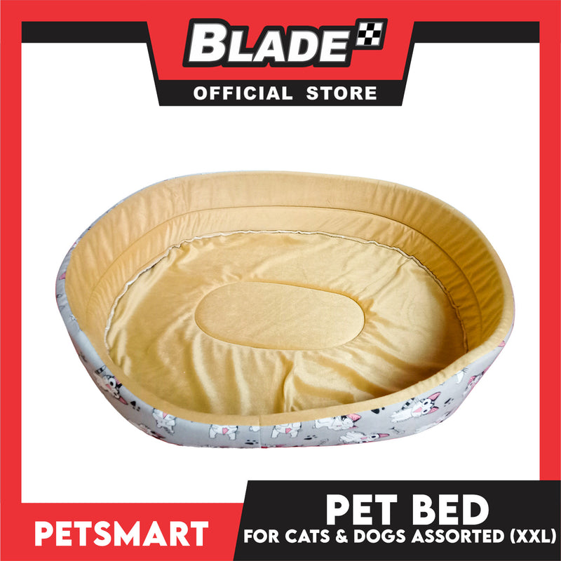 Pet Bed Soft and Comfortable Sleeping XXL (Assorted Colors and Designs) for Cats and Dogs