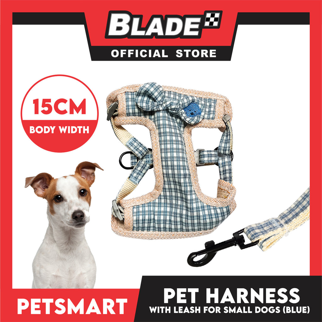 Pet Harness with Leash for Small Dogs (Blue) QYS2202 –