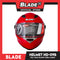 Blade Helmet Full Face HD-09B Red Glossy (Large)