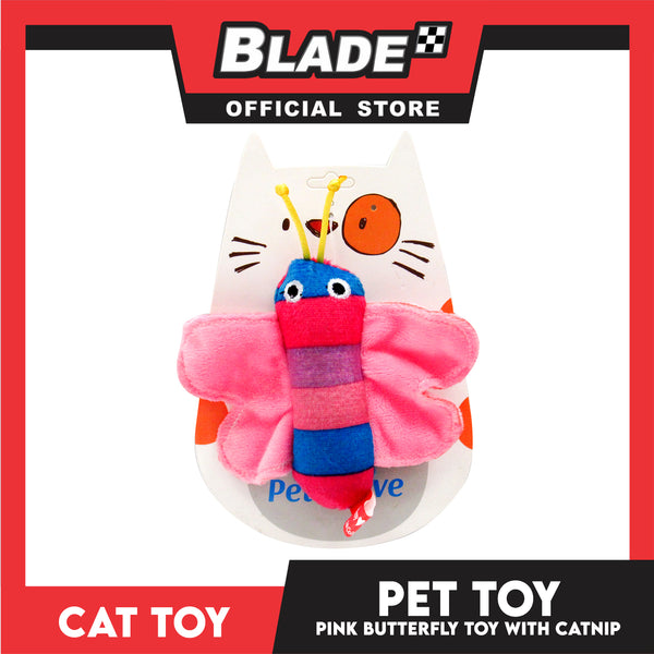 Amy Carol Butterfly With Catnip (Pink) Interactive Plush Cat Toy
