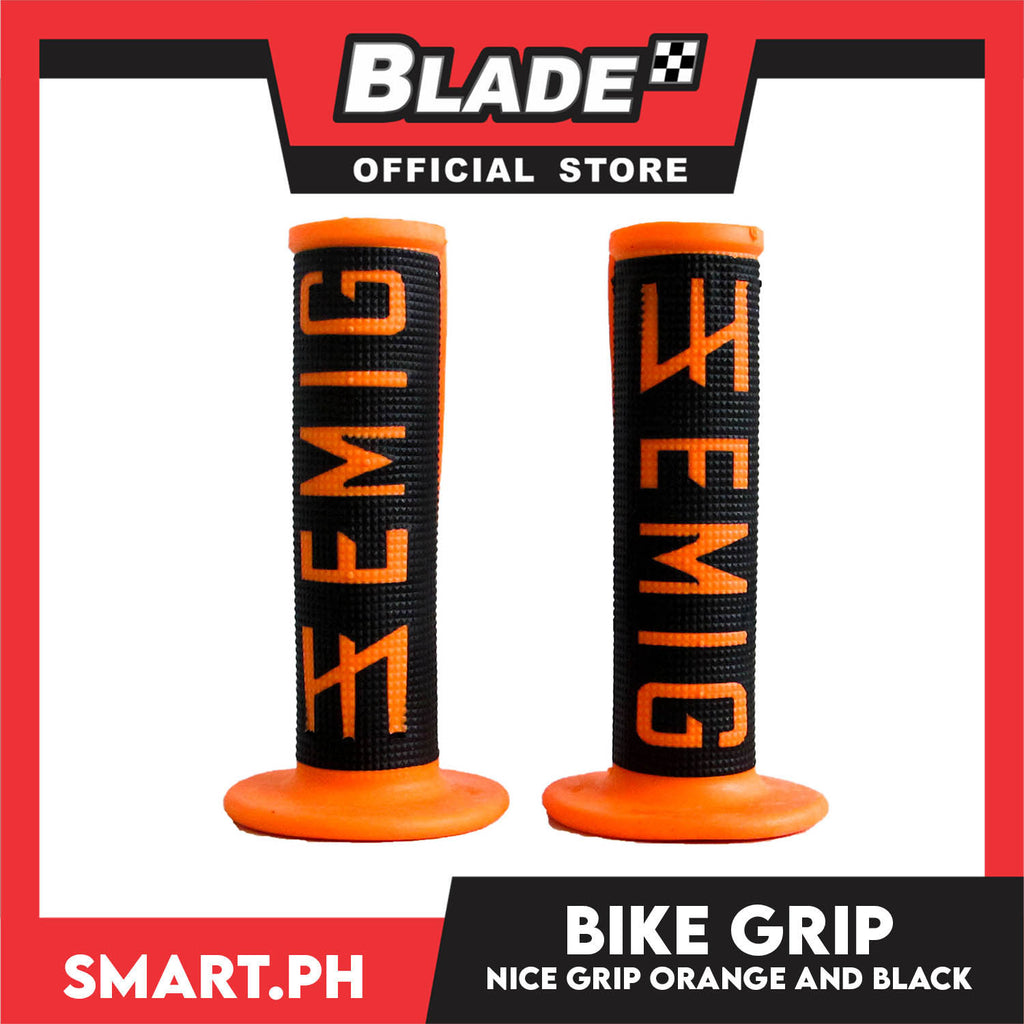 orange bicycle grips