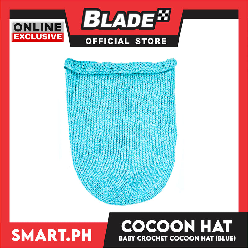 Baby Crochet Cocoon Hat Blanket Warmer (Blue)