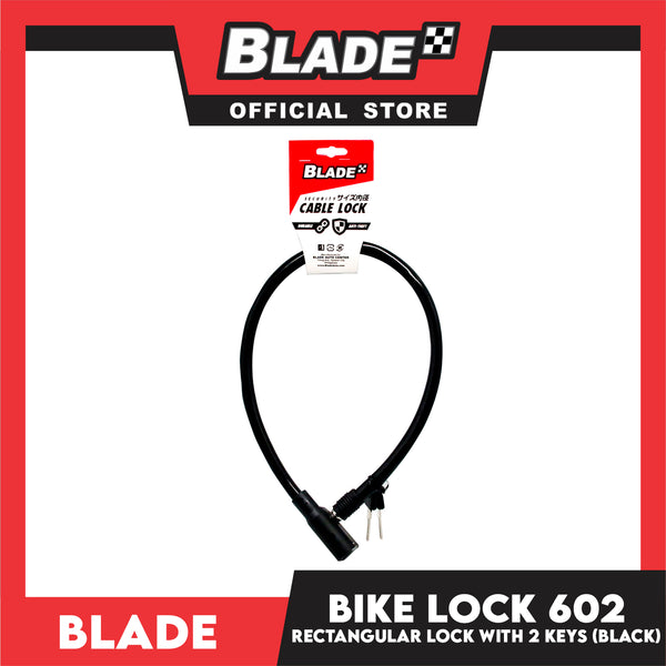 Blade Bike Lock 602 Rectangular Lock with 2 Keys (Black)