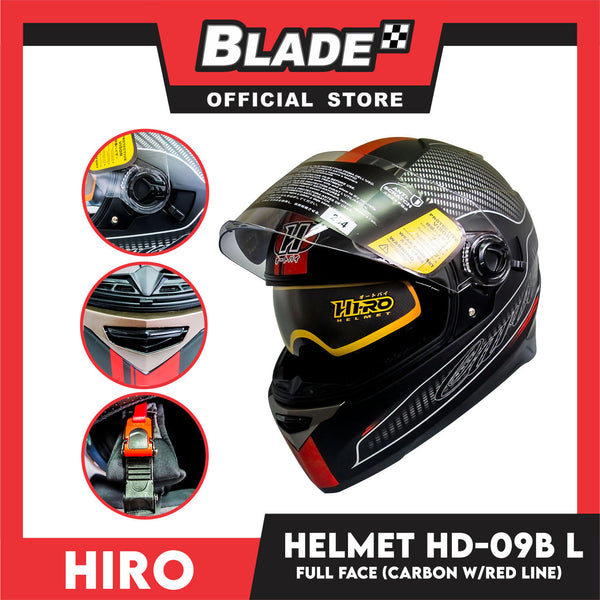 HIRO Helmet HD-09B Carbon (Full face) Large