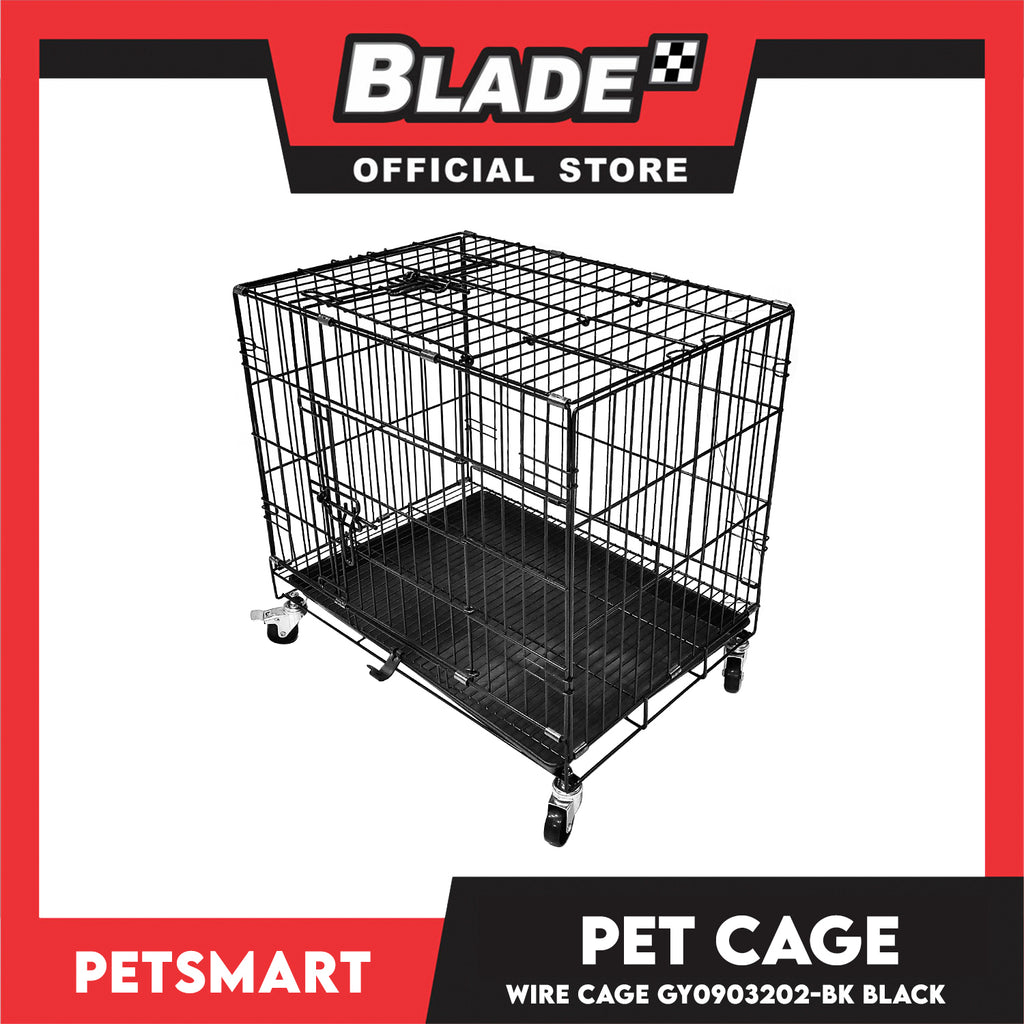 Pet Cage Wire Flooring, Painted Black Wire Cage, Comes With Tray Under
