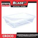Croco Microwavable Container Rectangular 17x12x4CM RE500 (Set of 10)
