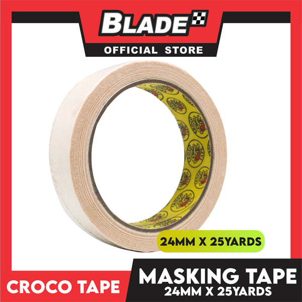 Croco Tape Masking Tape 24mm x 25yards (Beige) General Purpose for Home and Office use