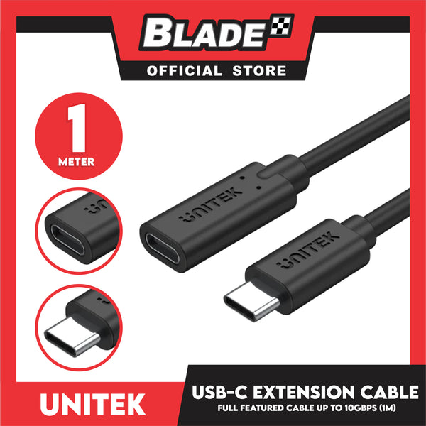 Unitek Full-Featured USB-C Extension Cable With 4K 60Hz, 100W Power Delivery And 10Gbps Data (USB 3.2 Gen2) C14086BK 1m