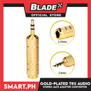 TRS 3.5mm (1/8 inch) Male to 6.35mm (1/4 inch) Female Gold-Plated Audio Stereo Jack Adapter Convertor