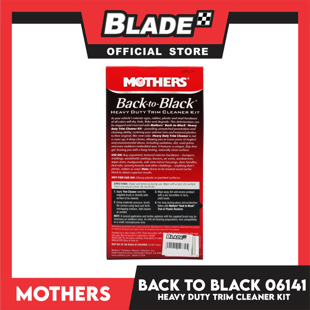 MOTHERS BACK TO BLACK TRIM & PLASTIC RESTORER 12 OZ (355ML)