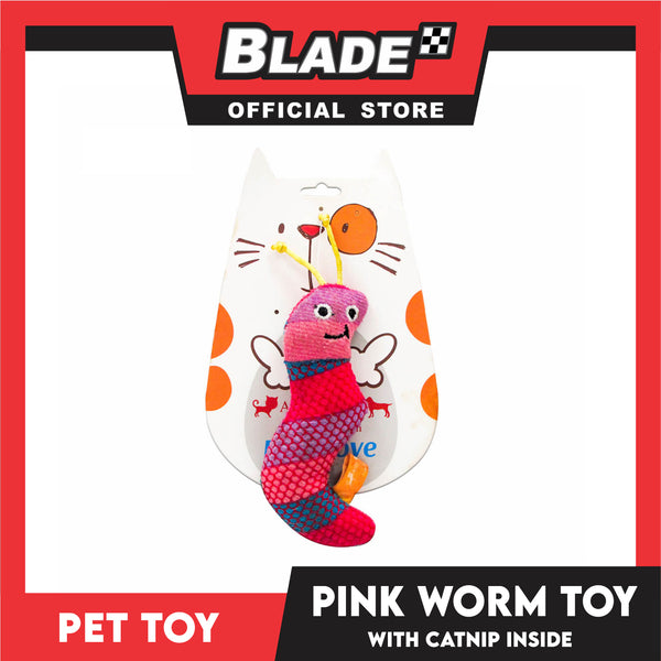 Amy Carol Pink Worm with Catnip Inside (Pink) Cat Toy