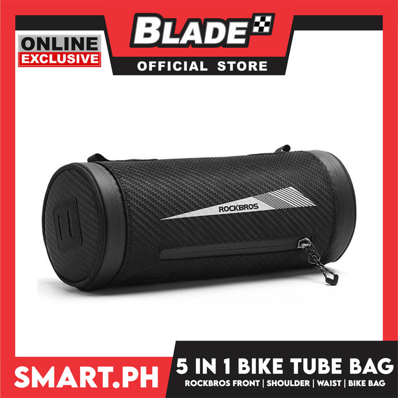 5 in 1 Bicycle Bike Bag for Large Capacity Storage Bike Accessories, Waterproof Front Frame Tube Saddle Bag for MTB Road Bike