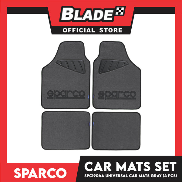 Sparco Car Mats Set Of 4pcs Universal And Quick Installation SPC1904A (Grey) Rubber And Durable