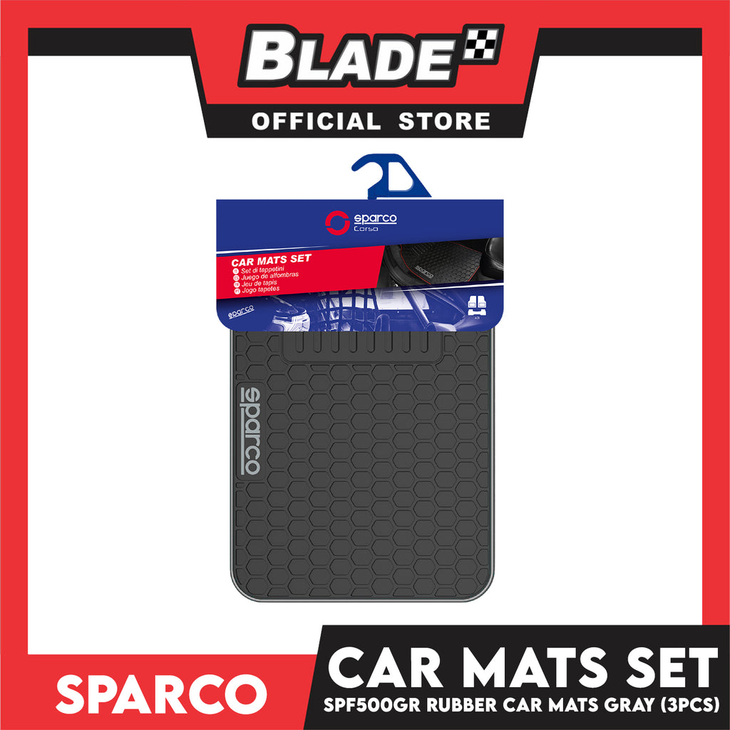 Sparco Corsa Car Mats Set of 3pcs Universal And Quick Installation SPF –