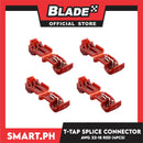 4pcs T-Tap Splice Connector 1.5mm (Red) 22-18 AWG Wire Connectors, Self-stripping Quick Splice Electrical Wire Terminals