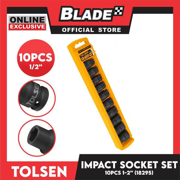Tolsen 10pcs 1/2' ' Impact Socket Set Indusrial 18295