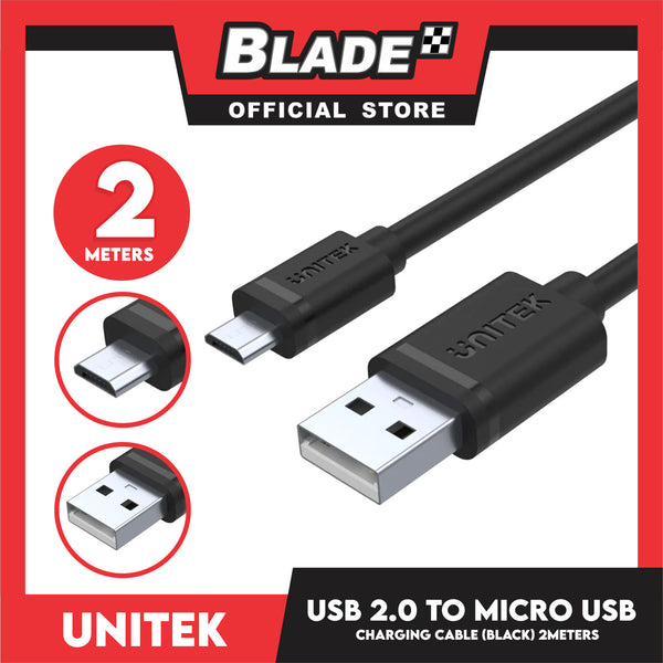 Unitek USB 2.0 to Micro USB Charging Cable 2 Meters YC455GBK Fits For Smartphone Or Micro-USB Gadgets