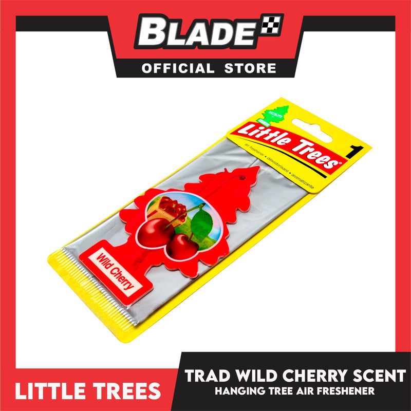 4pcs Little Trees Car Air Freshener 10311 (Wild Cherry) Hanging Tree Provides Long Lasting Scent