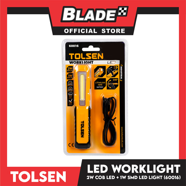 Tolsen LED Worklight (2W+1W) 30 x 21 x 152mm 60016