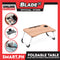 Portable Folding Table for Study, Laptop Desk, Mini Laptop Support Tray for Sofa Bed (Brown) 60 x 40 x 28cm