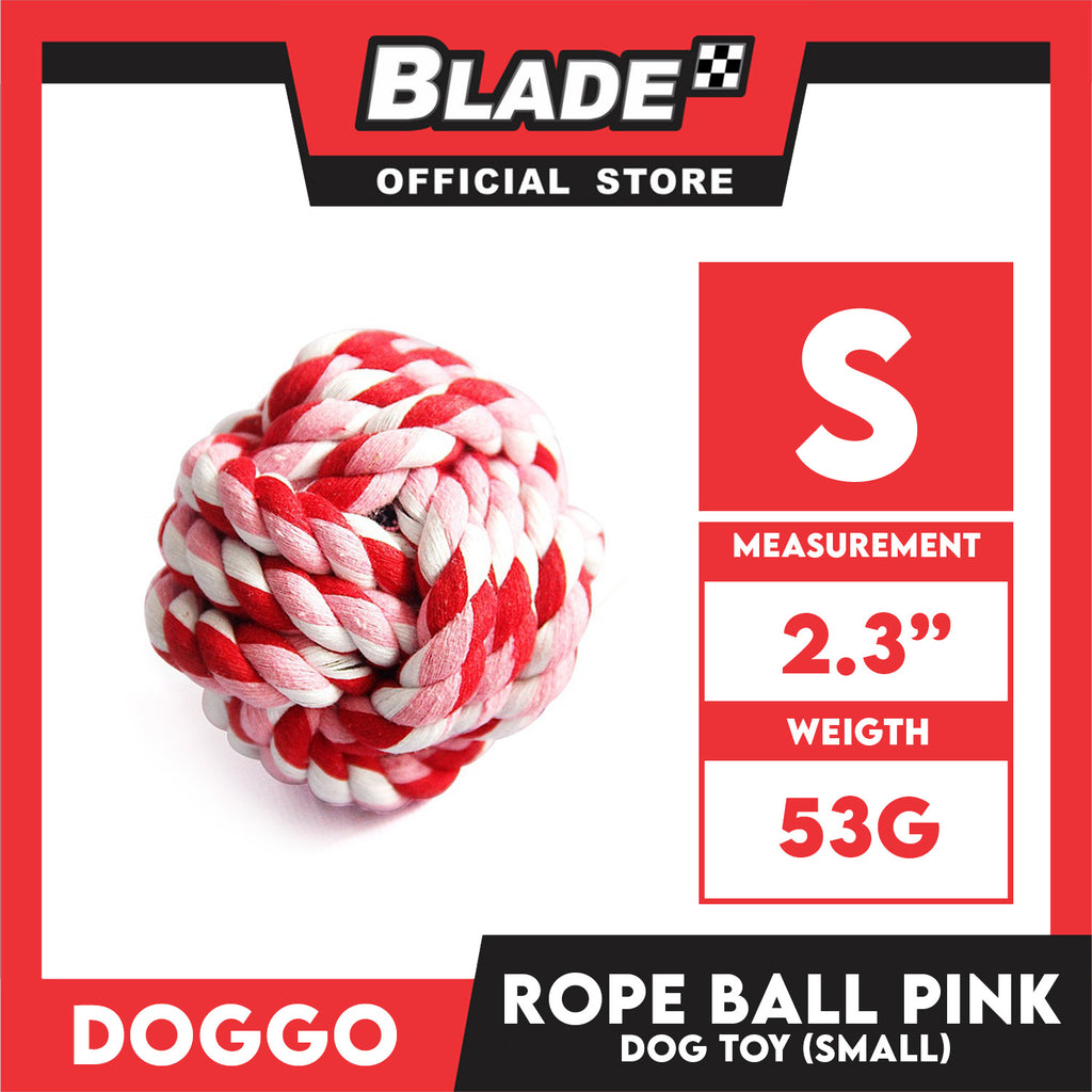 Doggo Dog Toy Rope Ball Small Pink