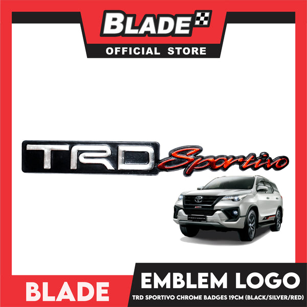 Auto Car Emblem Logo Chrome Badge Sticker Decals with 3M Adhesive for Tacoma Tundra Truck Pickup SUV Sedan 19cm BDT-300 (TRD Sportivo)
