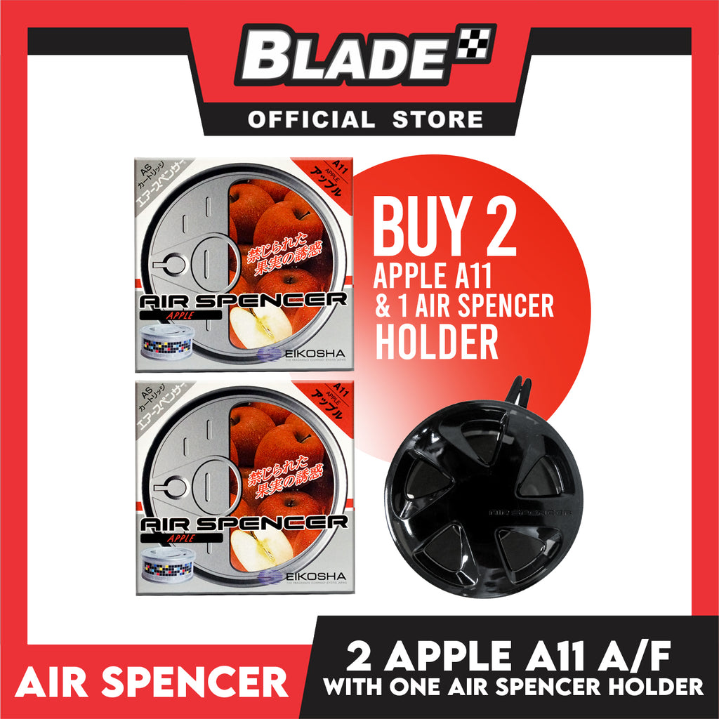 2pcs Air Spencer Car Air Freshener with 1pc Holder (Apple) Heavy Duty, –