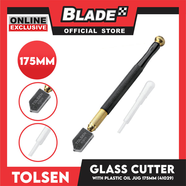Tolsen 175mm Glass Cutter With Plastic Oil Jug 41029