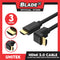 Unitek Cable 4K - 60Hz High Speed HDMI 2.0 Cable With Right Angle 90 Elbow Design, Support HDR10, HDCP2.2, 3D And 7.1 Surround Sound 3 Meters YC1002