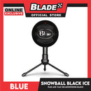 BlueYeti Snowball Black Ice Plug And Play USB Microphone, Pristine Sound For Recording, Streaming And Podcasting (Black)
