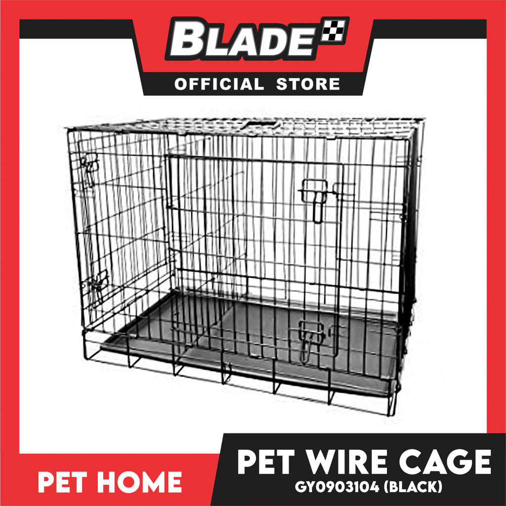 Pet Cage Wire Flooring, Painted Black Wire Cage, Comes With Tray Under
