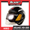HIRO Helmet OF (Large) HD-585 Matte Black Mystical Gray Color (Open Face, Half Face)