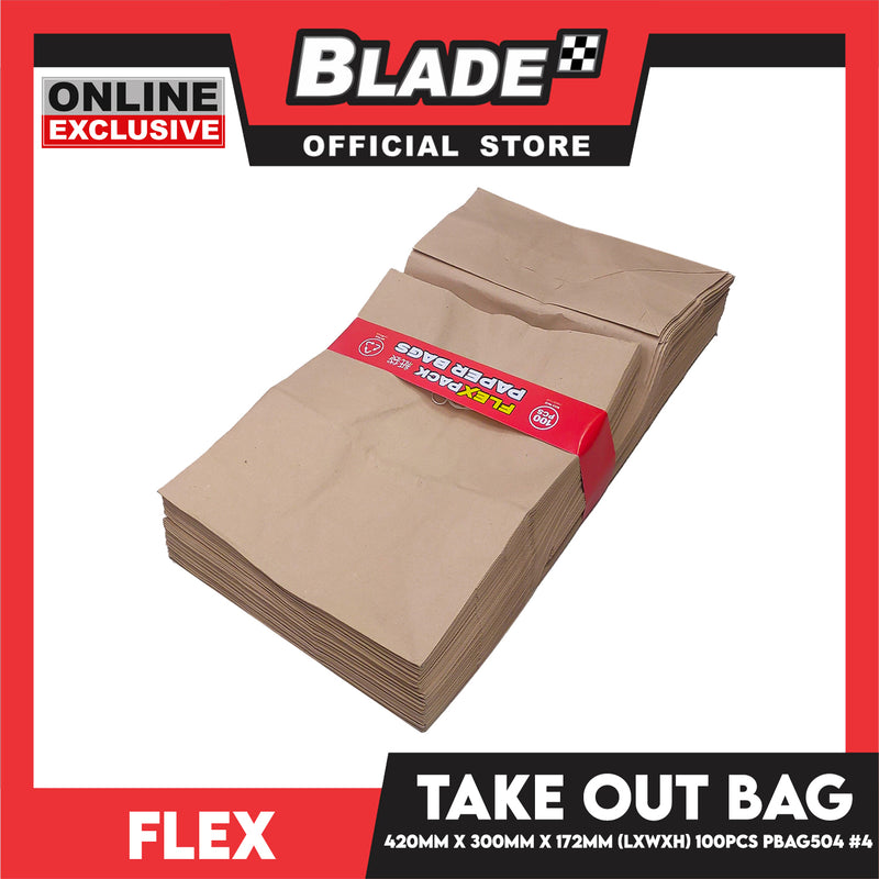 Flex Take Out Bag Paper Bags for Grocery Shopping 100pcs