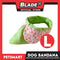 Dog Collar Bandana, Green Polka Dots with Pink Heart Round Collar Bandana DB-CTN42L (Large) Soft and Comfortable Pet Bandana