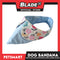 Dog Bandana, Light Blue Polka Dots with White Floral Round Collar Design DB-CTN43S (Small) Soft and Comfortable Pet Bandana