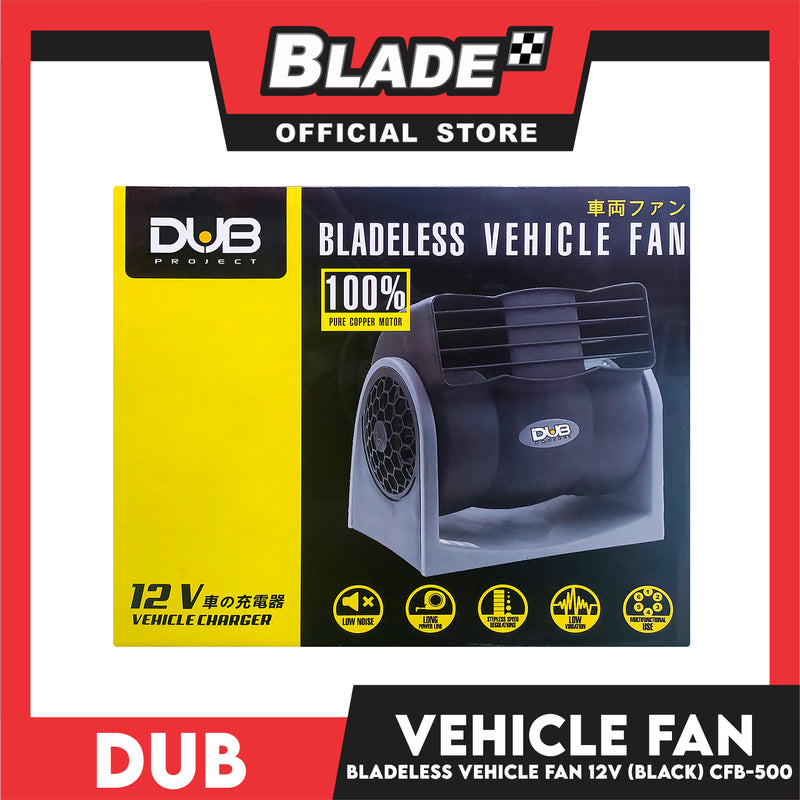 Dub Bladeless Vehicle Fan (Black) 12V CFB-500