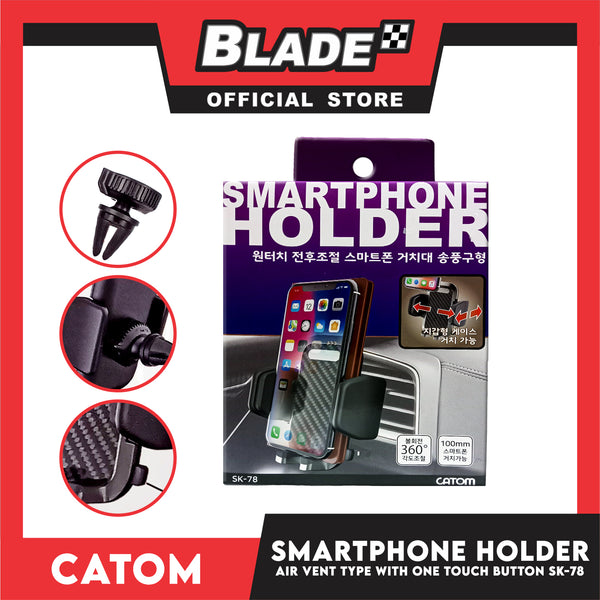 Catom Smartphone Holder Wide Grip Air Vent Type with One Touch Button SK-78
