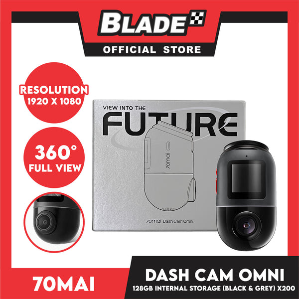70mai Dash Cam Omni 128GB (Black and Grey)