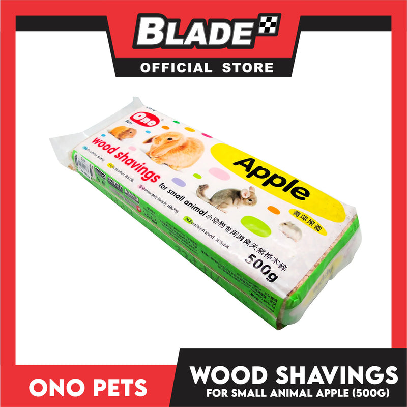 Ono Pets Wood Flakes Shavings Apple ON09 500g for Small Animals Natural Paper Bedding
