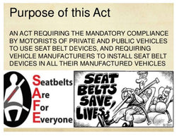 WEARING SEATBELT, TO AVOID FINE OR SAVE LIFE?