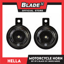 Hella Motorcycle Horn H-MHP011 Set of 2 Black 12v 380Hz/480Hz